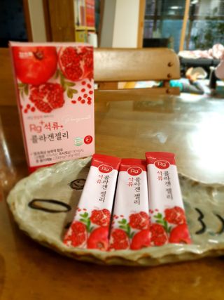 함초록 Rg+ 석류콜라겐젤리 — 5점을 준 리뷰어가 2021년 4월 올린 사용 사진