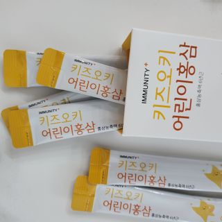 [이뮤니티플러스]우리아이 면역오키, 건강오키 _ 키즈오키 어린이홍삼 10포 1box — 5점을 준 리뷰어가 2022년 1월 올린 사용 사진