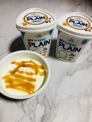 떠먹는불가리스 마이플레인 요거트 435g 6개입 — 5점을 준 리뷰어가 2021년 2월 올린 사용 사진