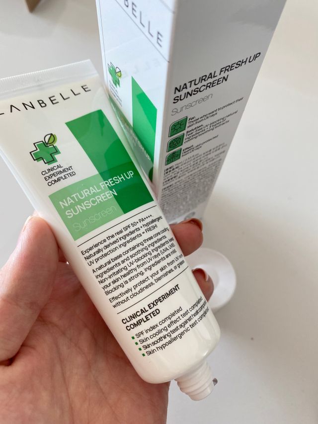 랑벨 내츄럴 프레시 업 선크림 75ml 리뷰 사진