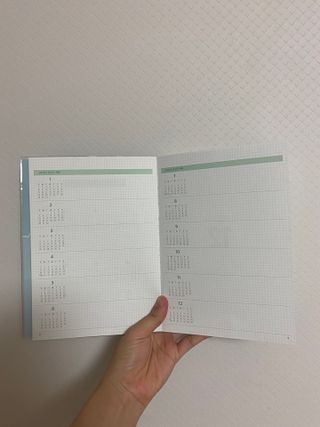 리훈 2023년 아이라이크 모눈 다이어리 미니달력 세트 — 5점을 준 리뷰어가 2022년 12월 올린 사용 사진