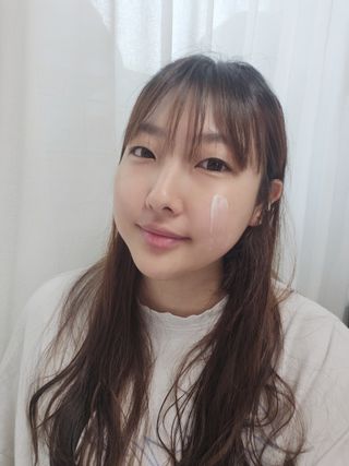 산다화 비타민C 화이트닝 크림 — 5점을 준 리뷰어가 2023년 5월 올린 사용 사진