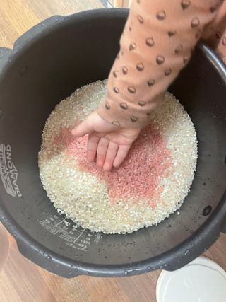 하나로라이스 기능성쌀 5종 1kg  환경을 생각한 다회용 용기 사용 — 5점을 준 리뷰어가 2022년 1월 올린 사용 사진