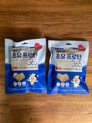 롯데제과 말랑카우 초유프로틴365 — 4.5점을 준 리뷰어가 2021년 9월 올린 사용 사진