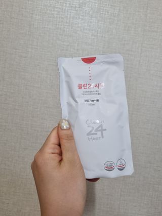 클린24시간 1BOX(5포) + 전용보틀(500ml) — 5점을 준 리뷰어가 2022년 8월 올린 사용 사진