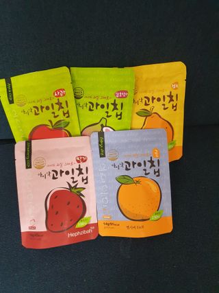아비삭과일칩 5종 /딸기,사과,배,귤,무화과 5종 — 2점을 준 리뷰어가 2021년 4월 올린 사용 사진