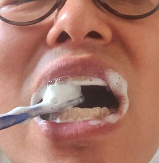 [지오클린] 안나지오 구취케어 치약 100g — 5점을 준 리뷰어가 2022년 8월 올린 사용 사진