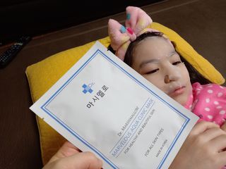 닥터마시멜로 닥터마스멜로 마블러스 아쿠아 클리닉 마스크 — 5점을 준 리뷰어가 2021년 2월 올린 사용 사진