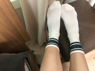 [사이즈가 있는 양말 필로이] 여자 골프 스포츠 중목 양말 2족 세트【 S, M, L 】3가지 사이즈 — 5점을 준 리뷰어가 2022년 9월 올린 사용 사진