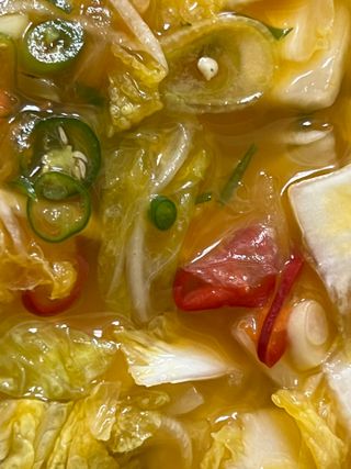셰프애찬 단호박 백김치 1kg — 5점을 준 리뷰어가 2022년 10월 올린 사용 사진