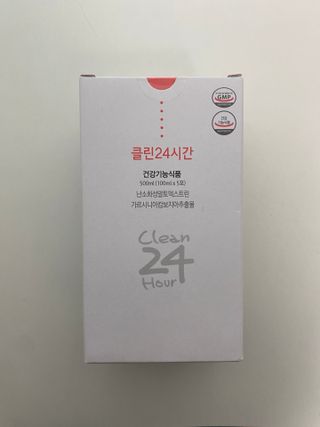 클린24시간 1BOX(5포) + 전용보틀(500ml) — 5점을 준 리뷰어가 2022년 12월 올린 사용 사진