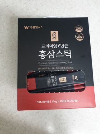 [푸름웰니스] 프리미엄 6년근 홍삼스틱 3mg x 100포 — 5점을 준 리뷰어가 2022년 2월 올린 사용 사진