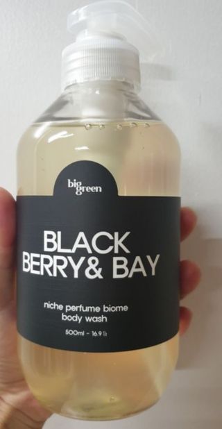 빅그린 니치 퍼퓸 바이옴바디워시 500ml(상탈, 블랙베리&베이, 블랑쉐 3종 중 택1) — 5점을 준 리뷰어가 2022년 7월 올린 사용 사진