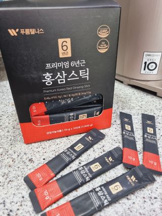 [푸름웰니스] 프리미엄 6년근 홍삼스틱 3mg x 100포 — 4점을 준 리뷰어가 2022년 4월 올린 사용 사진