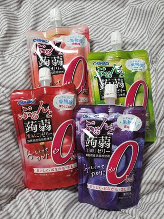 ORIHIRO 오리히로 곤약젤리 제로칼로리 130g 4종 4팩(맛별로 1팩씩) — 5점을 준 리뷰어가 2023년 1월 올린 사용 사진