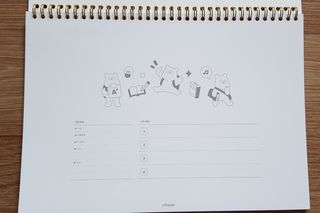 리훈 곰부 체크리스트+ 곰부 리무버블스티커 1장 — 4점을 준 리뷰어가 2021년 5월 올린 사용 사진
