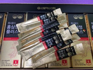 서울약사신협_투데이홍삼정플러스스틱_10g x 60포 — 5점을 준 리뷰어가 2021년 7월 올린 사용 사진