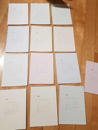 콜린스 2021 엽서 캘린더와 마스킹 테이프 3종 — 5점을 준 리뷰어가 2020년 12월 올린 사용 사진