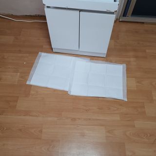 아베크 펫 와이드 프리미엄 대형 애견 강아지 배변 패드 30매 1팩 80g — 5점을 준 리뷰어가 2021년 7월 올린 사용 사진