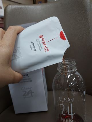 클린24시간 1BOX(5포) + 전용보틀(500ml) — 5점을 준 리뷰어가 2023년 5월 올린 사용 사진