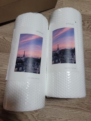 부직포나라 중금속유해물질ZERO 뜯어쓰는 주방 일회용수세미 60매 2매 — 5점을 준 리뷰어가 2022년 9월 올린 사용 사진