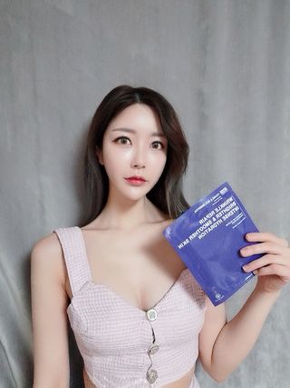 101스킨 영앤리치 하이드로겔 마스크팩 — 5점을 준 리뷰어가 2021년 2월 올린 사용 사진