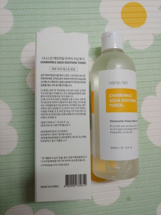 나나스킨 캐모마일아쿠아수딩토너 — 5점을 준 리뷰어가 2021년 5월 올린 사용 사진
