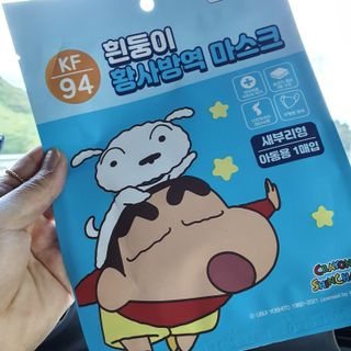 [숨그림] 2D 새부리형, 짱구, 무직타이거, 빨강머리앤 우리아이 그리고 내가 쓰는 믿을수있는 케릭터 마스크 — 5점을 준 리뷰어가 2021년 9월 올린 사용 사진