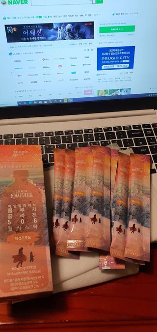 엘리샤코이 아임얼라이브 콤부차 콜라겐 506 스틱젤리 패션프루트 — 5점을 준 리뷰어가 2021년 6월 올린 사용 사진