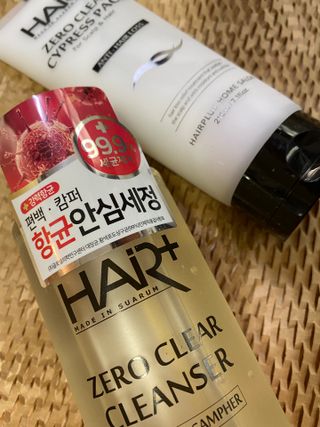 헤어플러스 제로클리어 샴푸 500ml, 두피팩 210ml 2종SET — 4점을 준 리뷰어가 2021년 3월 올린 사용 사진