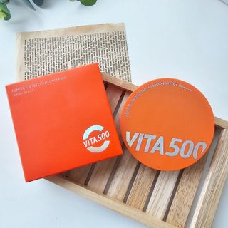 광동생활건강 MF[광동] 비타500✨주름개선·미백·SPF50+🌞퍼펙트쉴드 빅 선쿠션 본품 — 5점을 준 리뷰어가 2024년 5월 올린 사용 사진