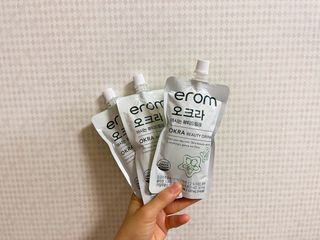 [이롬] 오크라 마시는 뷰티드링크 100mL x 20입 — 3.5점을 준 리뷰어가 2022년 7월 올린 사용 사진