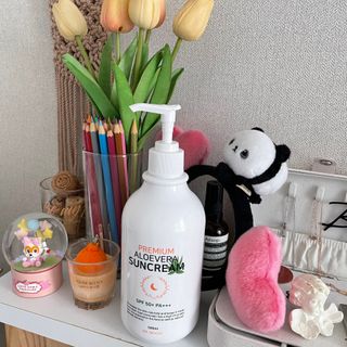 [닥터문] 프리미엄 알로에베라 선크림 500ml — 5점을 준 리뷰어가 2022년 6월 올린 사용 사진