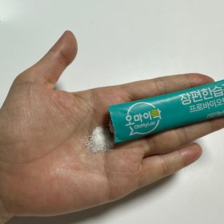 [유산균] 오마이락 장편한습관 프로바이오틱스 30P — 5점을 준 리뷰어가 2022년 12월 올린 사용 사진