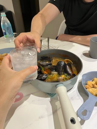 [푸딩팩토리] 바지락홍합탕 500g / 얼큰바지락홍합탕 590g — 4.5점을 준 리뷰어가 2022년 10월 올린 사용 사진