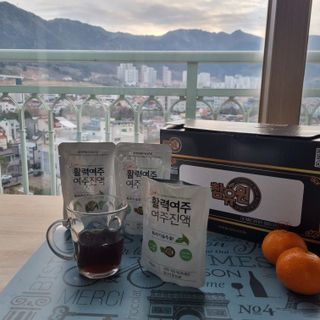 참유원 특허제조 활력 여주진액 여주즙 50포 — 5점을 준 리뷰어가 2022년 1월 올린 사용 사진