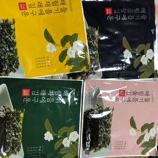[해림맛김] 들기름에 구운 바삭바삭 김 4종 세트 + 1종 랜덤발송 총5개입 — 5점을 준 리뷰어가 2021년 2월 올린 사용 사진