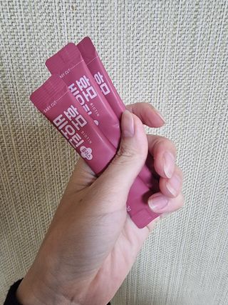 광동생활건강 [풍성한 자신감의 비결] 광동 효모 비오틴 플러스 — 5점을 준 리뷰어가 2023년 10월 올린 사용 사진