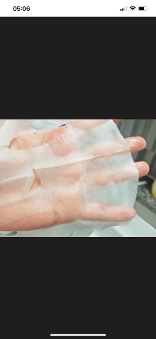 아미퓨어 촉촉하고 밝은 피부를 만들어주는 1일1팩, 아미노이펙트 마스크 10매 — 5점을 준 리뷰어가 2021년 7월 올린 사용 사진