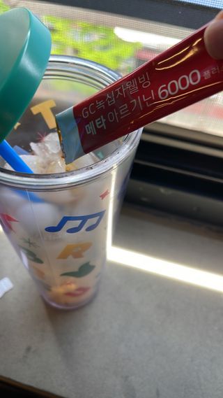 메타아르기닌 GC녹십자웰빙 메타 아르기닌 6000 플러스 오르니틴 — 5점을 준 리뷰어가 2022년 5월 올린 사용 사진