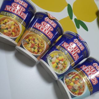 NISSIN 닛신 컵누들  4종 - 씨푸드오리지날, 씨푸드 스파이시, 씨푸드 커리, 씨푸드 XO소스 — 4점을 준 리뷰어가 2022년 4월 올린 사용 사진