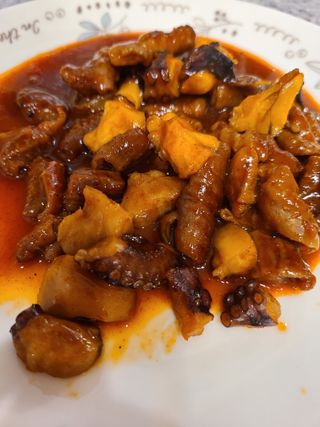 자연풍미 문어직화볶음 3종 (불고기, 불곱창, 치즈불닭) — 3.5점을 준 리뷰어가 2022년 8월 올린 사용 사진