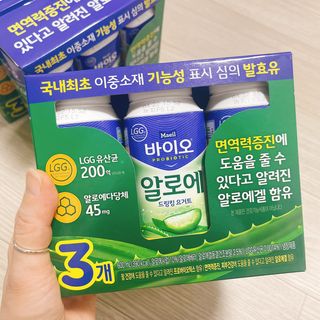 LIVE 매일바이오 알로에 드링킹 요거트 — 4.5점을 준 리뷰어가 2022년 4월 올린 사용 사진