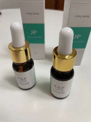 랑팡 EGF+FGF 10ppm 리포좀 앰플 원액 10ml — 5점을 준 리뷰어가 2021년 10월 올린 사용 사진