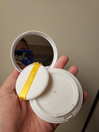 소이베베X신비아파트 모이스쳐 선팩트 SPF50+ PA+++ — 5점을 준 리뷰어가 2023년 4월 올린 사용 사진