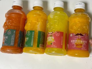 탐라원 제주의 맛, 몬딱주스 4종세트 - 한라봉몬딱주스, 천혜향몬딱주스, 청귤에이드, 당근몬딱주스 — 4.5점을 준 리뷰어가 2021년 8월 올린 사용 사진