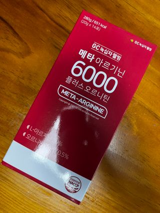메타아르기닌 GC녹십자웰빙 메타 아르기닌 6000 플러스 오르니틴 — 5점을 준 리뷰어가 2022년 4월 올린 사용 사진