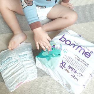 오브맘 밤 프리미엄 아기 기저귀 팬티형 밴드형 — 5점을 준 리뷰어가 2020년 12월 올린 사용 사진