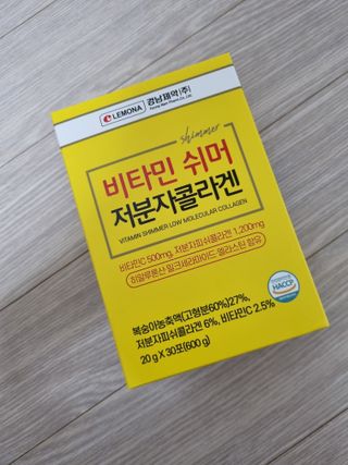 자연에온 경남제약 비타민 쉬머 저분자콜라겐 20g x 30포 — 5점을 준 리뷰어가 2021년 12월 올린 사용 사진