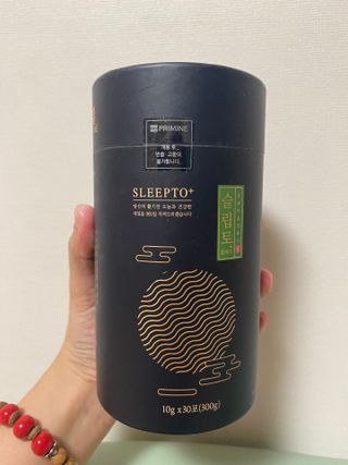 프리마인 자체 기업부설 연구소에서 찾아낸 건강한 수면의 비밀.  슬립토 플러스 30포 — 5점을 준 리뷰어가 2023년 4월 올린 사용 사진